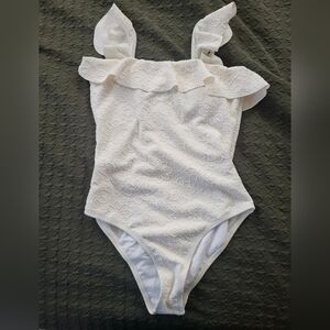 Never Worn Cream One Piece Swimsuit By Shein